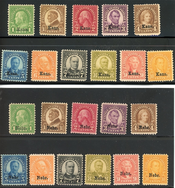 USA Scott 658-679 MNH/MH/MHR Kansas-Nebraska Issue Complete (SCV $743)