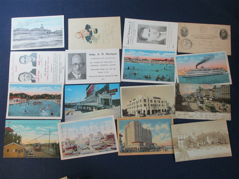 Postcard Lot - Mostly USA, Used/Unused (Est $125-200)