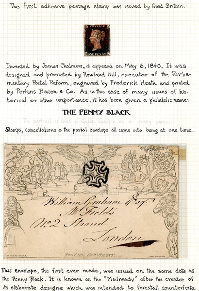 Great Britain Early Issues with Penny Blacks, Mulready (Est $400-600)