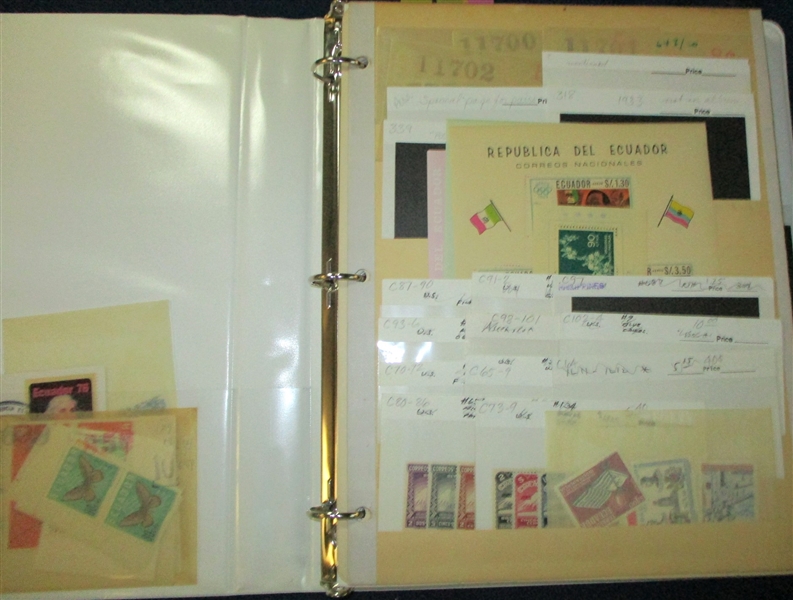 Ecuador Unused/Used Collection in 4 Binders to 1995 (Est $200-300)