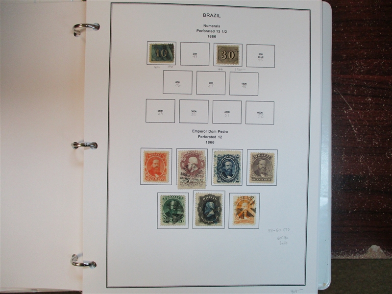 Brazil Mint/Used Collection in 10 Binders (Est $600-800)