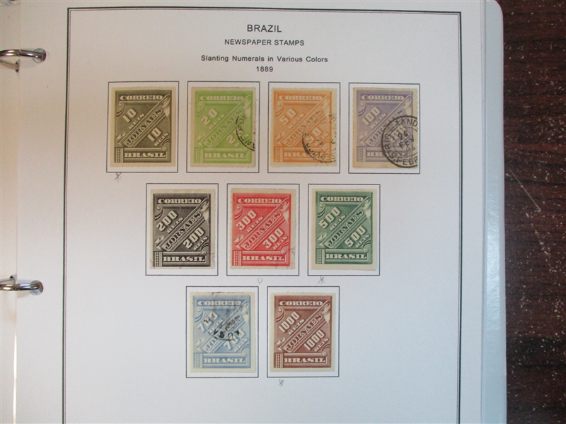 Brazil Mint/Used Collection in 10 Binders (Est $600-800)