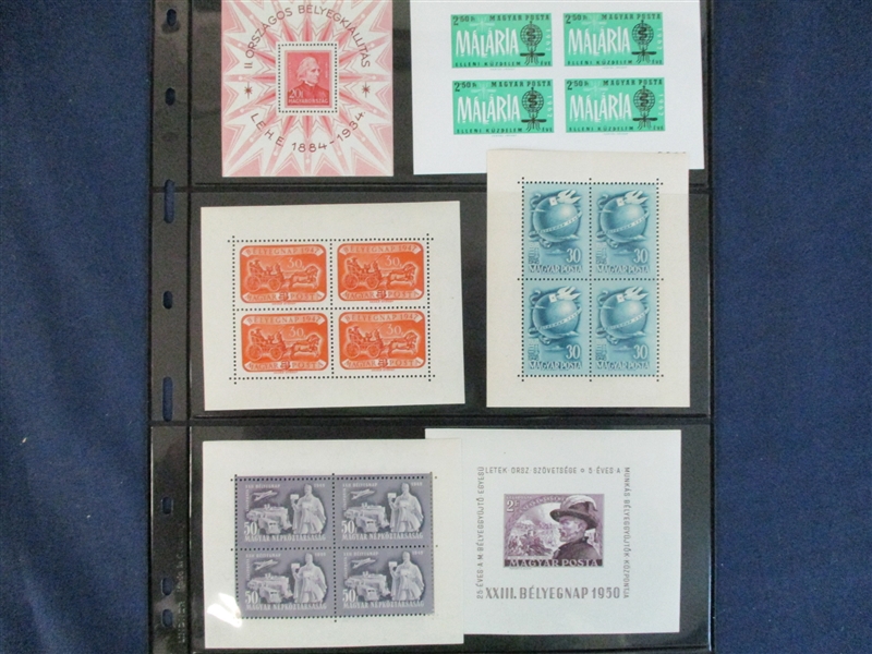 Hungary MNH, MH Better Souvenir Sheets (SCV $497)