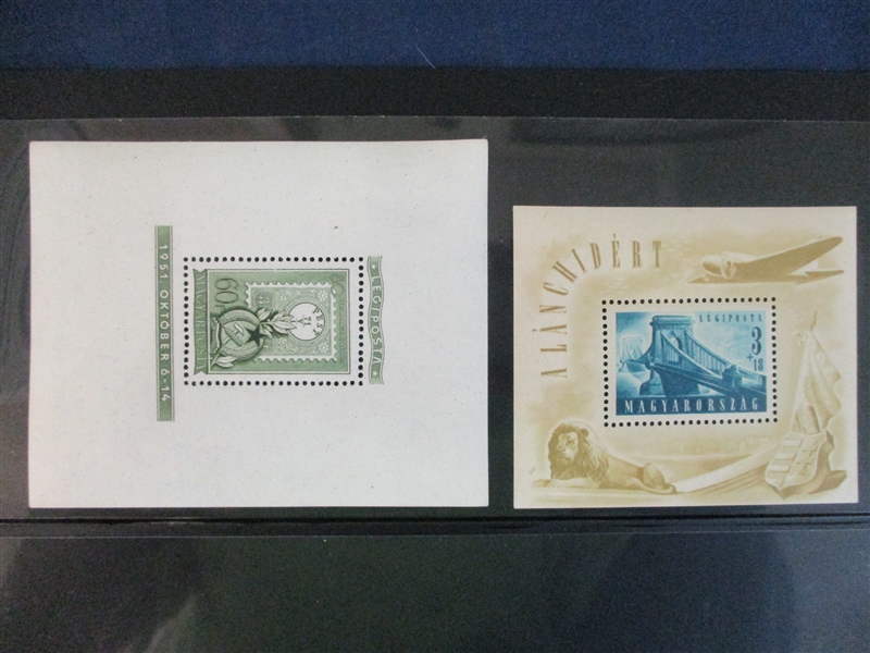 Hungary MNH, MH Better Souvenir Sheets (SCV $497)