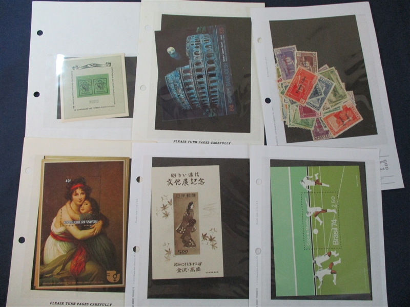 Foreign Souvenir Sheet Dealer Lot - Many Premium Sheets! (Est $1400-2000)