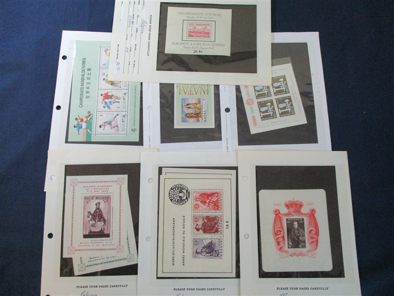 Foreign Souvenir Sheet Dealer Lot - Many Premium Sheets! (Est $1400-2000)