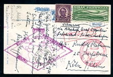 USA Scott C13 Zeppelin Flight on Picture postcard (Est $175-250)