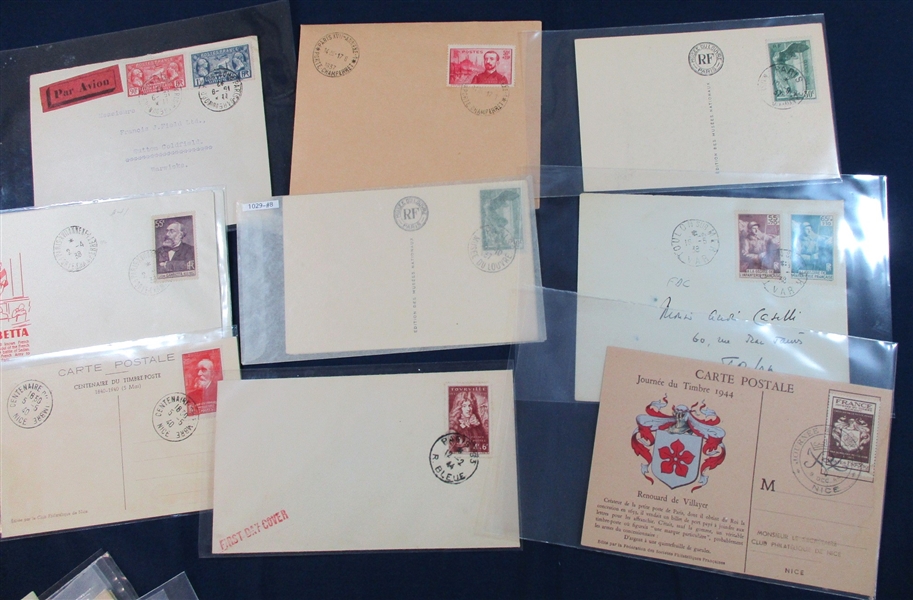France First Day Cover Group, 1927//1946 (Est $100-150)