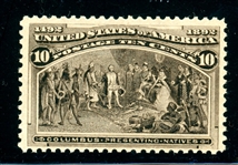 USA Scott 237 MNH F-VF, 10¢ Columbian with 2024 Crowe Cert (SCV $265)