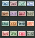 USA Scott 230P4-245P4 Columbian Complete Set of Plate Proofs on Card (SCV $2110)