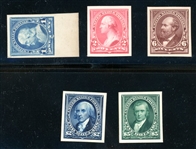 USA Scott 247P4//263P4, 5 Different Plate Proofs on Card (SCV $1550)