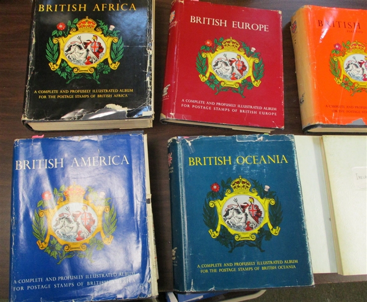 British Colonies Collection in 5 Minkus Specialty Albums (Est $1400-1800)