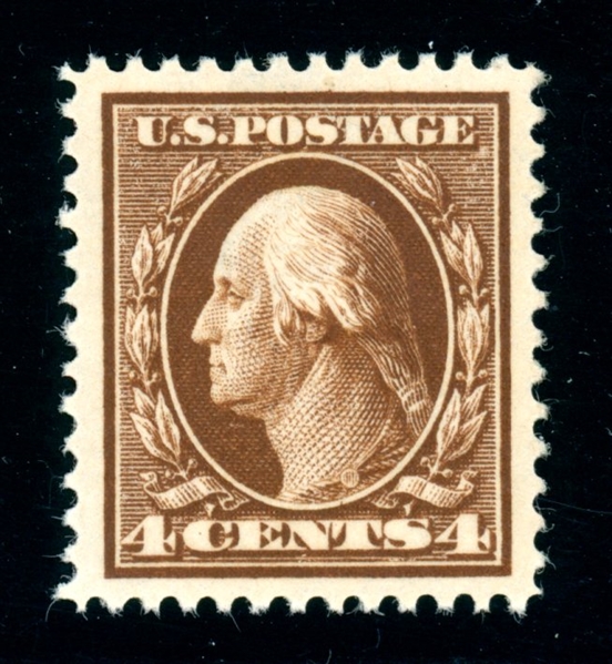 USA Scott 377 MNH VF, 1910 4¢ Washington (SCV $65)
