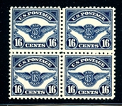 USA Scott C5 MNH Block/4, F-VF, 16¢ Emblem (SCV $480)