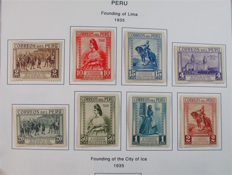 Peru Collection on Album Pages to 1960's (Est $200-250)