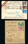 France - 2 Different Early 1930s Aviation Day Returned Cards (Est $75-100)