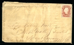 Confederate States Scott 8 on Cover to Alabama (SCV $1500)