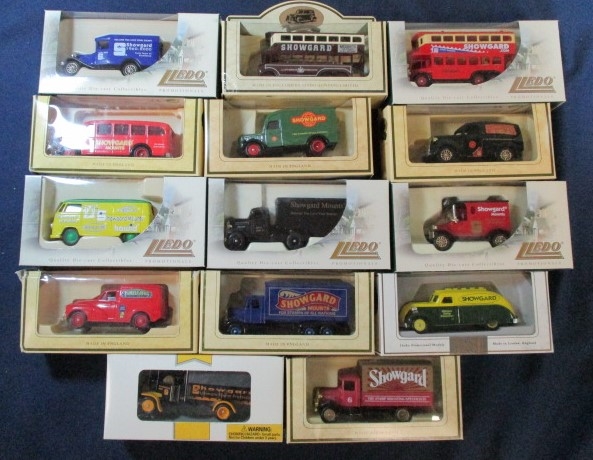 Lledo Showgard Promotional Die Cast Vehicles New In Boxes, 14 Different (Est $150-200)