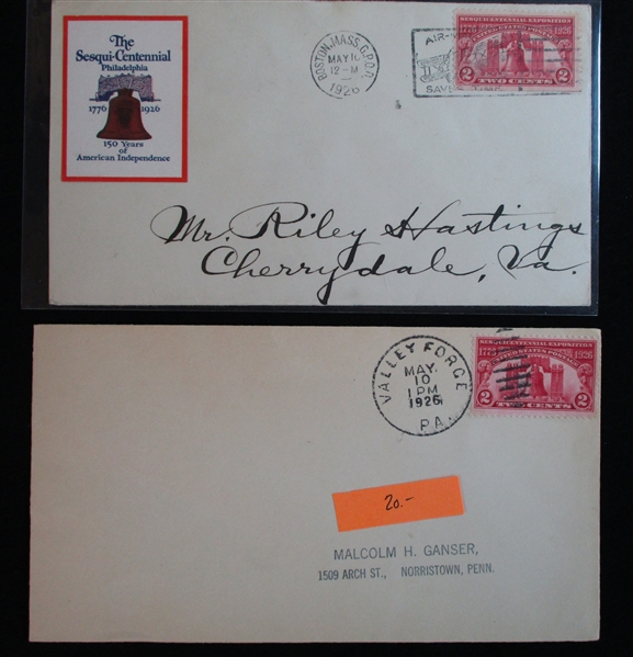 USA Scott 627 First Day Cover Group - 1926 Sesquicentennial Expo (Est $100-150)