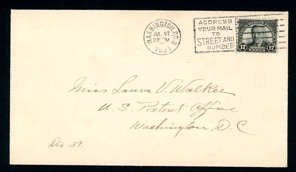 USA Scott 697 First Day Cover, 1931 17¢ Wilson (SCV $400)