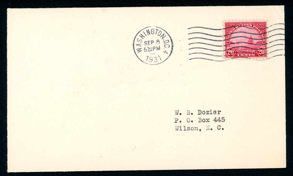 USA Scott 698 First Day Cover, 1931 20¢ Golden Gate (SCV $300)