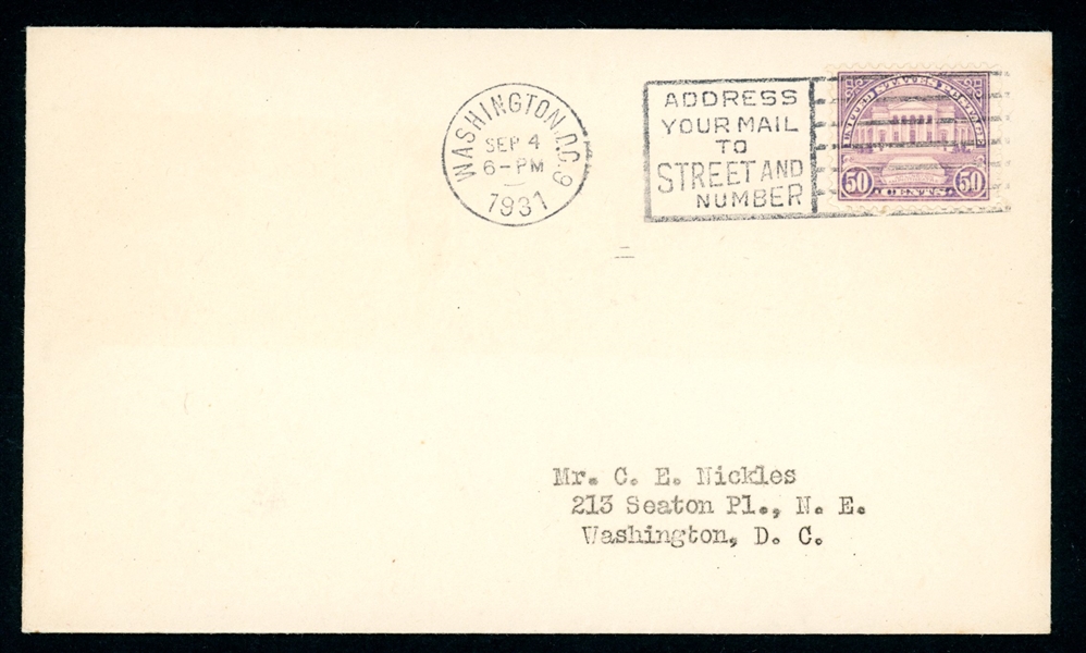 USA Scott 701 First Day Cover, 1931 50¢ Arlington (SCV $400)