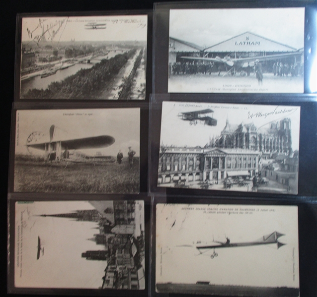 French Aviation Postcards, Early 1900's (Est $175-200)