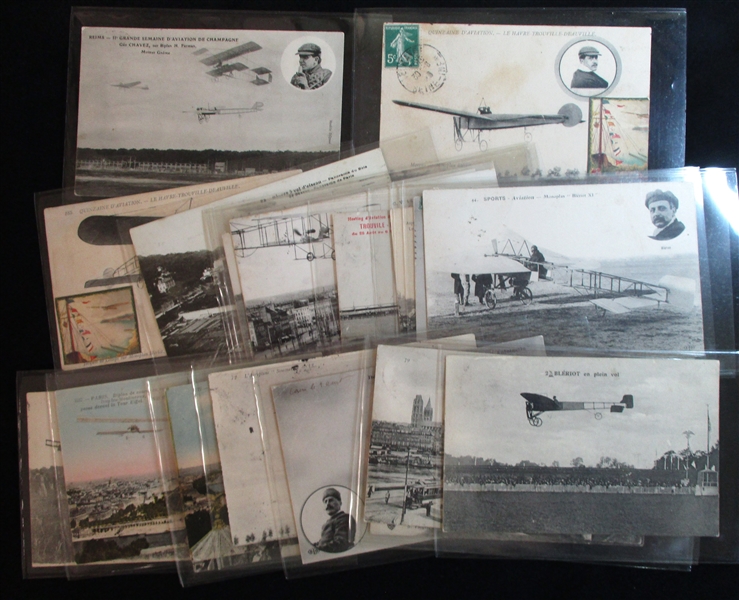 French Aviation Postcards, Early 1900's (Est $175-200)