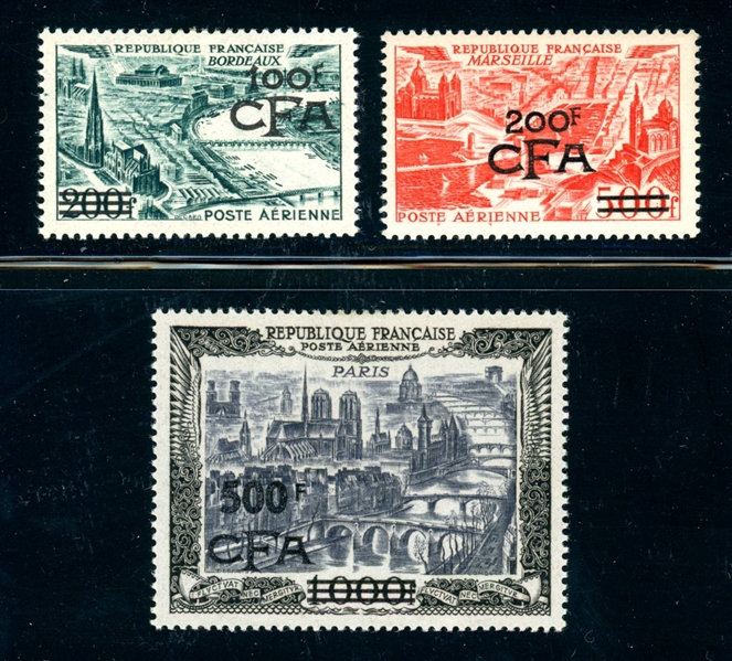 France - Reunion Scott C39-C41 MH Set, Airmail Surcharges (SCV $525)