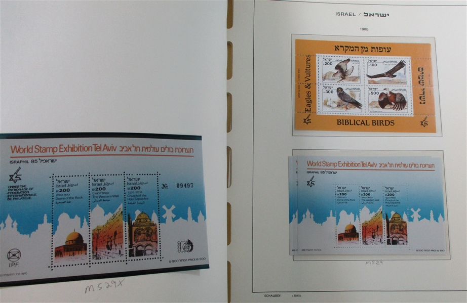 Israel Collection in 3 Schaubek Hingeless Albums to 2003 (Est $500-600)