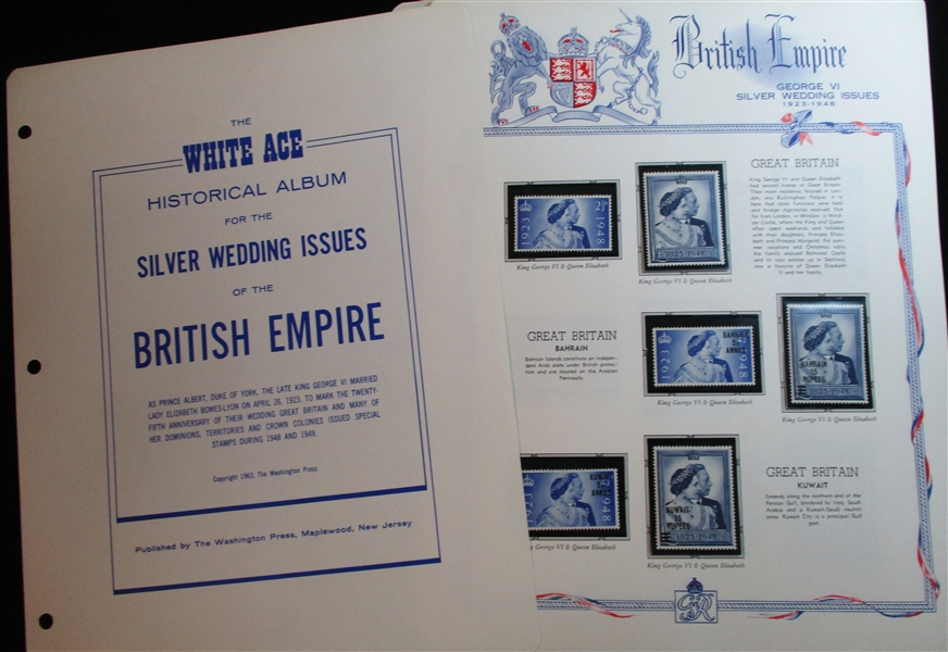 British 1948 Silver Wedding Issue Complete MNH (SCV $2542)