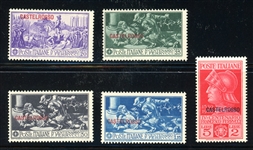 Castellorizo Scott 75-79 MNH Complete Set, 1930 Ferucci (SCV $150)