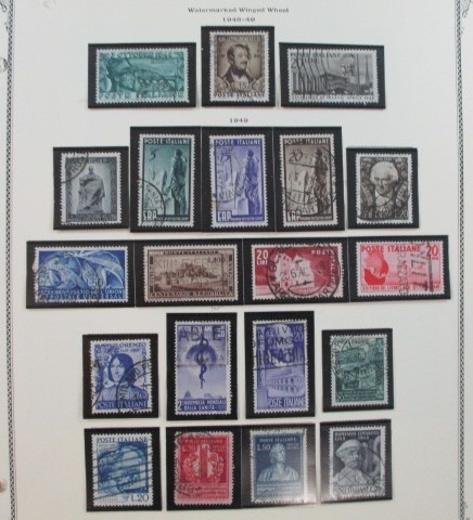 Italy and Areas Collection on Scott Pages, 1940-1960 (Est $900-1200)