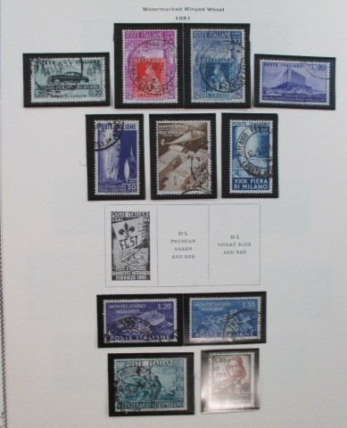 Italy and Areas Collection on Scott Pages, 1940-1960 (Est $900-1200)