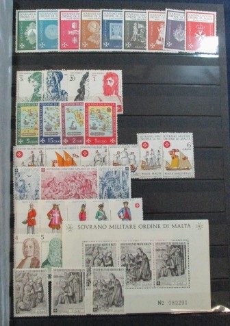 Sovereign Military Order of Malta MNH Sets and Souvenir Sheets (Est $350-400)