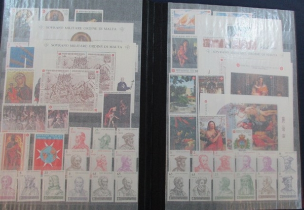 Sovereign Military Order of Malta MNH Sets and Souvenir Sheets (Est $350-400)