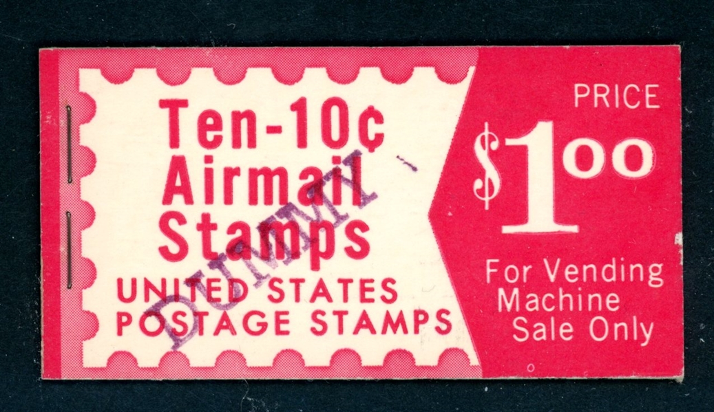 USA Scott TDB17b Complete Booklet, Violet DUMMY Handstamp (SCV $300)