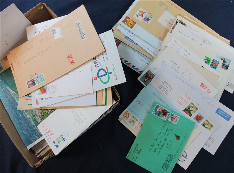 Japan Banker Box - Covers and Stamps (Est $150-200)