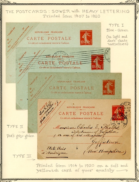 France 10 Centime Red Sower Postal Stationery Specialized Collection (Est $100-150)