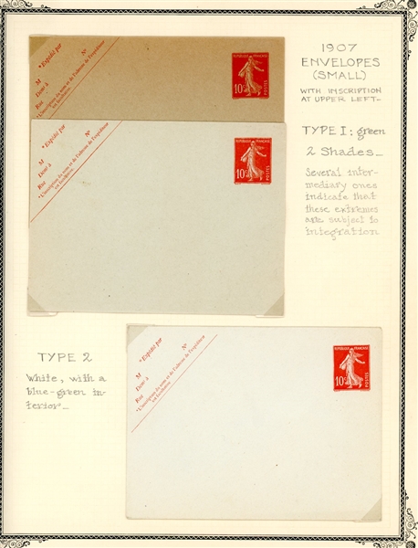 France 10 Centime Red Sower Postal Stationery Specialized Collection (Est $100-150)