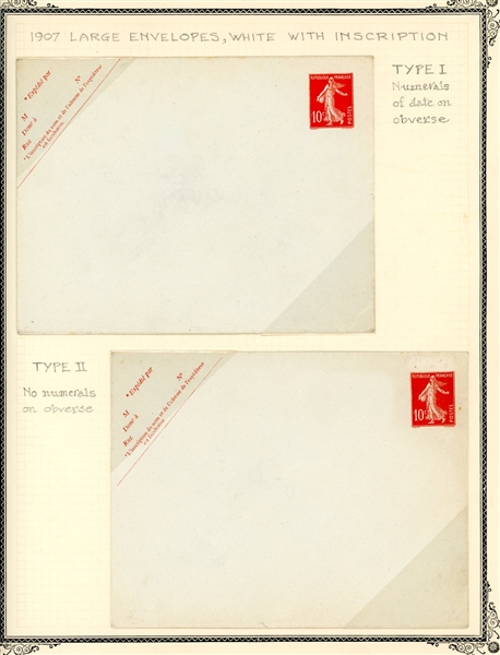 France 10 Centime Red Sower Postal Stationery Specialized Collection (Est $100-150)