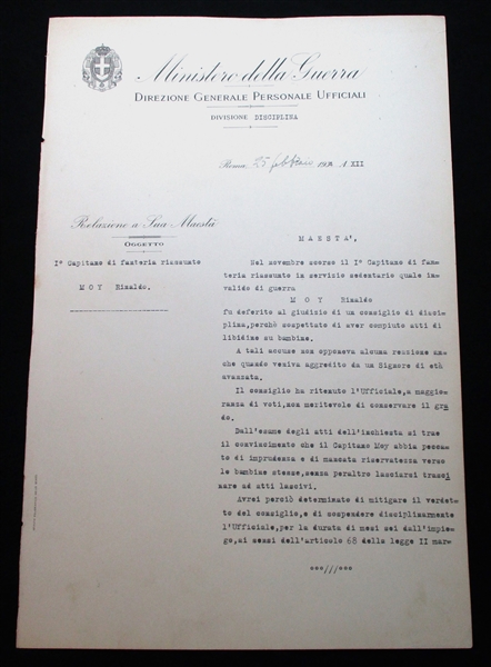 Benito Mussolini Document Signed as Italy Prime Minister (Est $600-900)