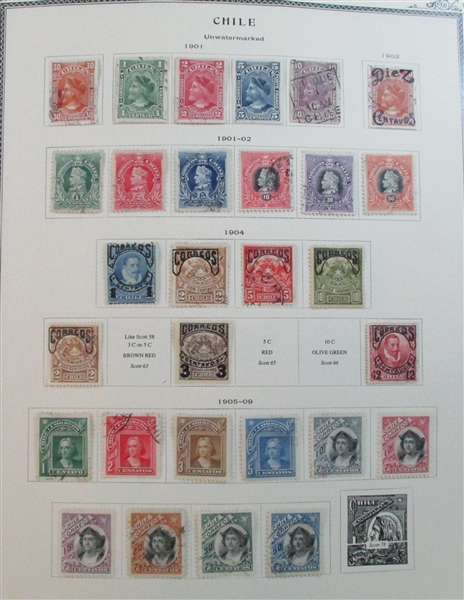 Chile Collection in Scott Specialty Album to 1993 (Est $200-250)