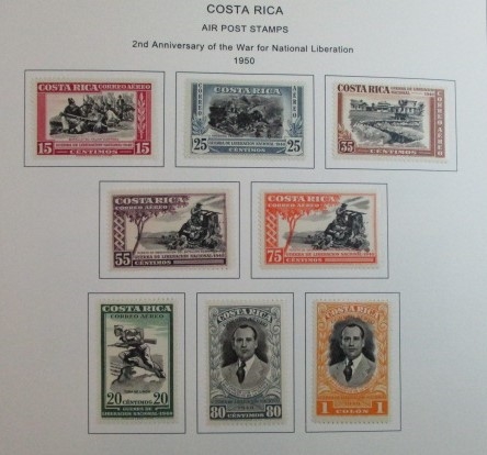 Costa Rica Collection on Album Pages to 1993 (Est $150-200)