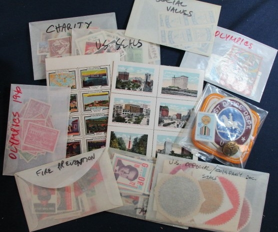 Shoebox Full of Seals, Labels, Ephemera, More (Est $100-150)