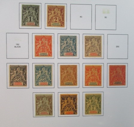 French Colonies and Offices Forgeries, Navigation and Commerce Issue (Est $350-450)