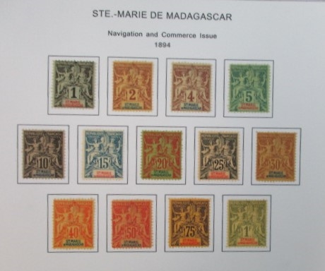 French Colonies and Offices Forgeries, Navigation and Commerce Issue (Est $350-450)