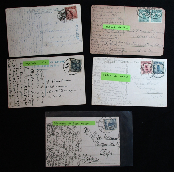 China Group of Covers and Postcards Early 20th Century (Est $150-200)