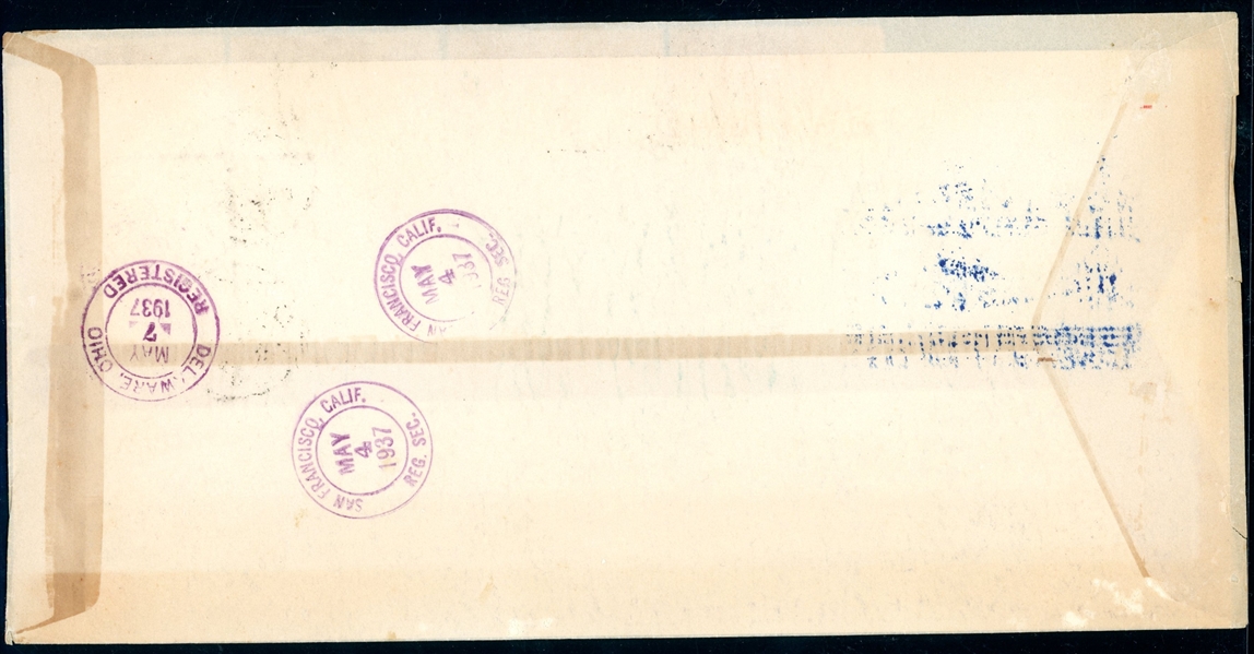 China 1937 First Flight Cover, FAM14 (Est $80-100)