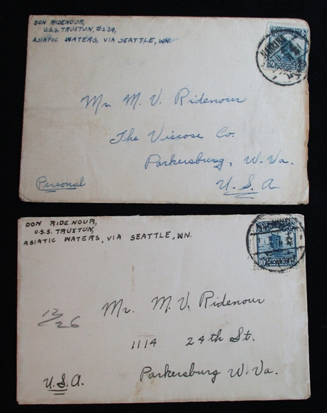 China Group of 6 Covers From a US Sailor, 1920's Period (Est $80-100)